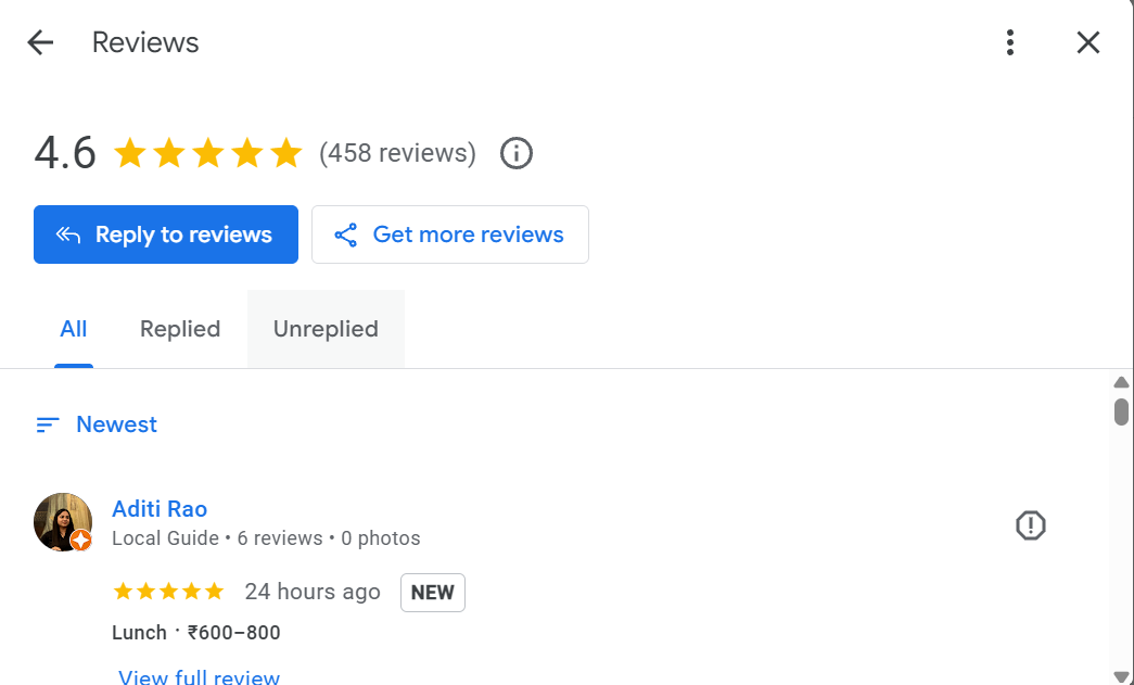 Review Count Growth